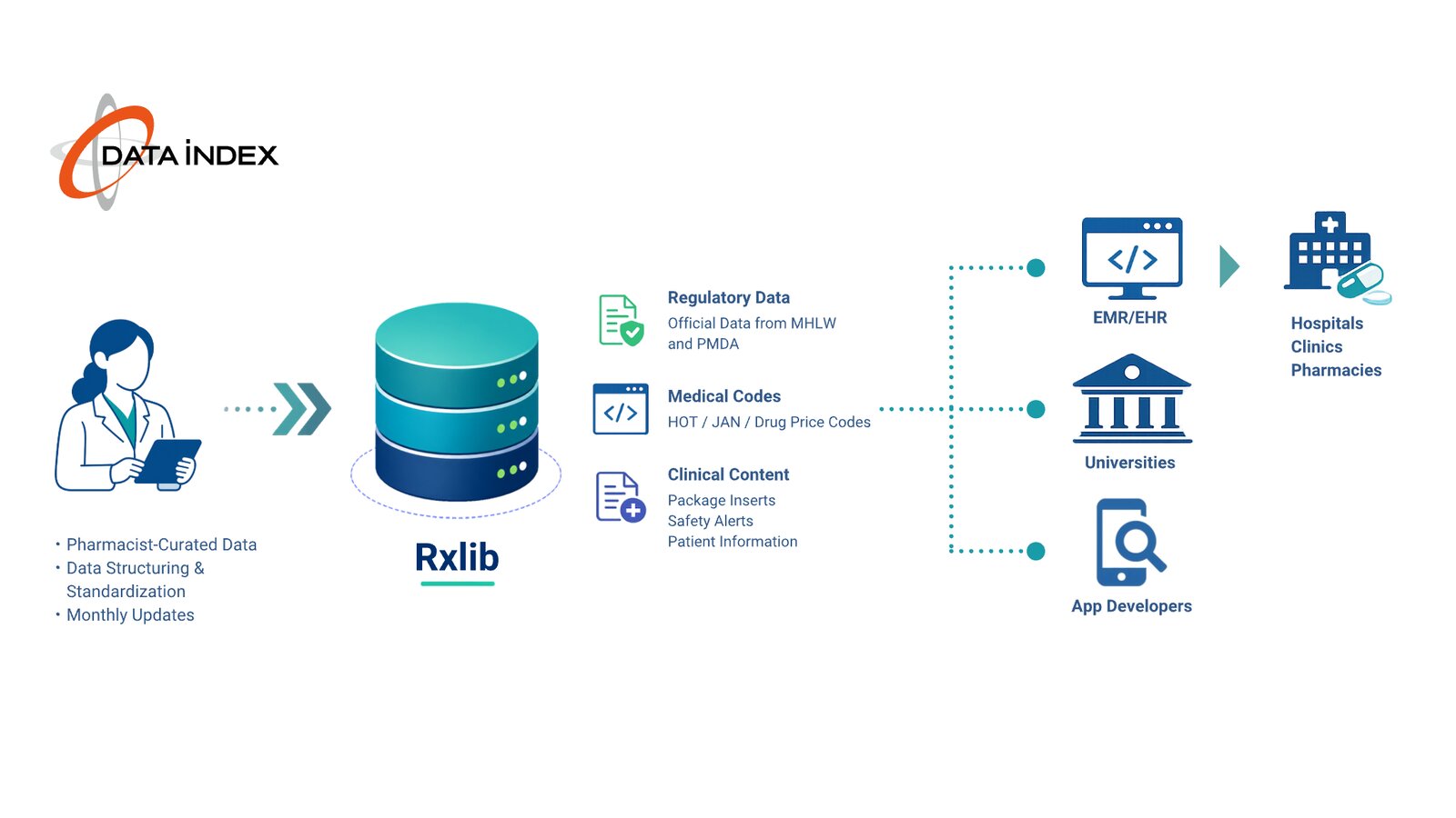 Data Index DI business flow in Japan