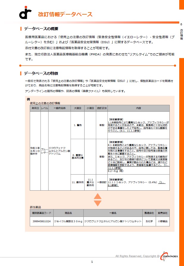 改訂情報DB