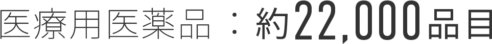 医療用医薬品：約22,000品目